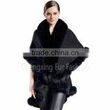 CX-B-P-17C Fur Decora Fashion Italian Cashmere Pashmina Shawl With Fur thumbnail-1