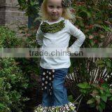 New Fashion Girls Jean Ruffle Pants,children's Demin Jeans Pants With Ruffle thumbnail-1