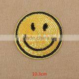 Emoji Smile Sequined Badge Applique Bag Clothes Embroidery Patch Sewing Supply thumbnail-3