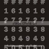 Crystal Number Custom Tennis Hot Fix Rhinestone for Clothing thumbnail-1