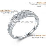 Fashion Jewelry Cheap Wholesale Multi-layered Romantic Sterling Silver CZ Rings for Wedding thumbnail-2