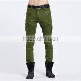 2016 New Brand Men's Fashion Jeans Green Jeans Male Personality Folds Comfortable Hotsale Biker Jeans thumbnail-3
