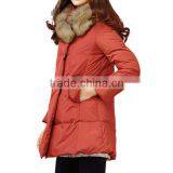 2015 New Listing Women Long A-Line Down Jacket With Fur Collar thumbnail-4