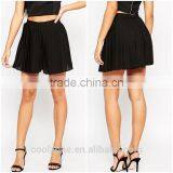 High-rise Waist Pleated Front Shorts Sexy Women Shorts Wholesale thumbnail-1