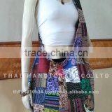 Large Cotton Shoulder Bag Hippie Boho Sling Crossbody thumbnail-1
