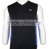 ISO9001/BSCI Manufature Black Mens Fitted Knitting Pattern Vest thumbnail-5