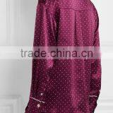 2017 Top Quality Polyester/spandex Satin Fabric Pajamas Set Wholesale thumbnail-3