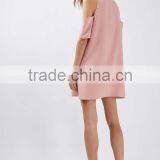 Cold Shoulder Funnel Neck Dress thumbnail-3