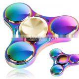 New Color Finger Gyro Rainbow Fingertips Gyro Three Leaf Colorful Metal Gyro Factory Direct Stock thumbnail-1