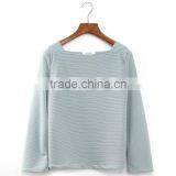 Women Basic Solid / Plain Striped Long Sleeven t Shirt for Resale thumbnail-6