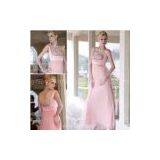 New Pink Halter A-line Plus Size Beading Ball Dresses thumbnail-1