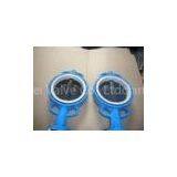 Sanitary DIN 2501 PN6 / PN10 / PN16 Flange Wafer Butterfly Valve With Disc Coated PTFE thumbnail-1