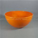 Orange Solid Color Round Shape Big Size Melamine Mixing Salad Bowl thumbnail-1