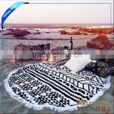 Printed Pattern and Handmade Technics Beach Towel and Throws Mandala Roudie Round Tassel Mandala Tapestries