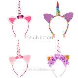New Products Halloween Headdress Cute Holographic Unicorn Headband Pony Cosplay Antenna Headband for Kids MFJ-0068 thumbnail-1