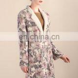 Glorious Design Floral Prints Sheepskin Fur Garment Top Quality Sheep Fur Jacket Ladies Long Fur Dress thumbnail-2