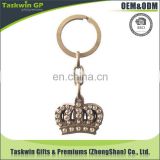 Old plating metal keyring metal crown cheap keychain metal crown keychain