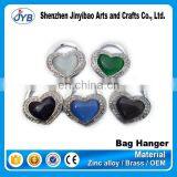 Promotional Acrylic Heart Shape Diamond Metal Bag Hook/purse Hanger thumbnail-2