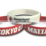 Cheap Debossed Full Color Funny Silicone Wristbands thumbnail-5