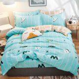 100% Polyester Fabric Pigment Printing Bedsheet Microfiber Woven Fabric for Home Textile Microfiber Bedding Set thumbnail-3