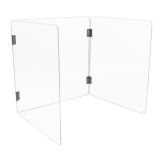 Wholesale high quality custom transparent acrylic desk shield plexi glass foldable sneeze guard for school student desk