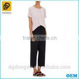 2016 Custom Wholesale Hot Sale Open-back Design Lady Cheap Casual T Shirt thumbnail-2