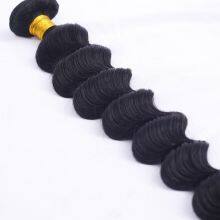 Natural Black Loose Deep Wave Human Hair Bunldes Hair Extensions thumbnail-2