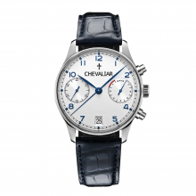 Stainless Steel Multi-function Watches Genuine Leather Fashion Man Chronograph Watch thumbnail-1