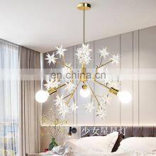 Nordic Modern Glass Star Home Pendant Light Interior Bedroom Decoration LED Luxury Chandelier thumbnail-3