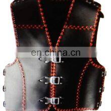 Genuine Leather Custom Motorbike Motorcycle Racing Riding Leather Club Vest Waistcoat New Zealand Style Motorcycle Vest thumbnail-1
