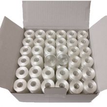 Embroidery bobbin thread Size A (156) Plastic sided-White Color