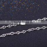 Latest Jewelry Product Designs 2015 Rhodium Plated Flat Curb Chain Sun Necklace thumbnail-4