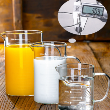 High Borosilicate Glass Cup With Handle and Bamboo Lid 350ml 500ml 1000ml thumbnail-3