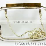 Transparent Decorative Design Acrylic Evening Clutch Handbag