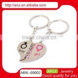 Couple Heart Key Chain Promotion Charm Metal Custom Keychain thumbnail-1