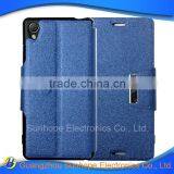 wholesale stand cases flip wallet cover for SONY M4 Aqua