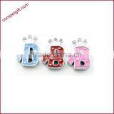 Produce Offer Creative Colored Crown Slider Zinc Alloy Letters Charms thumbnail-1