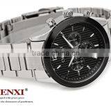 Wholesale Wrist Watch Stainless Steel Chain Black Color Wrist Watch Japan Movt Wrist Watch thumbnail-3