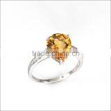 3.5CT Genuine Citrine Ring 925 Sun Silver Ring thumbnail-1