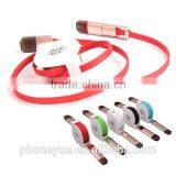 2 in 1 Long Custom Retractable Micro Usb Cable Reel for Iphone and for Android thumbnail-1