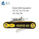 High Quality Folding Hexagon Wrench Double Offset Ring Spanner