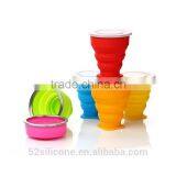 Healthy Life FDA Grade Folding Silicone Foldable Water Cup for Travel Drinking thumbnail-5
