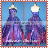 China Purple Fashion Wholesale Long Puffy Prom Dresses