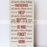 wooden wall hanging sign deco for notice