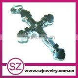 Fashion Men Cross Design Stainless Steel Necklace Pendant thumbnail-1