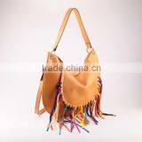 5123-2016 Spring Summer Latest Italy Design Fashion Brand Multi Color Tassel Hobo Handbag thumbnail-2