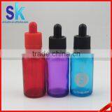 30ml Red Purple Pink Glass e Liquid Bottles With Child Tamperproof Cap thumbnail-3