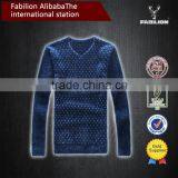 2015 Fashion Men Thick Needle Knit Sweater for Men Black Colour Sweater