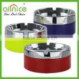 Round-shaped Colored Closed Cover Plastics&metal Ash Tray
