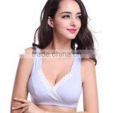 Women's 9 Color Cotton Maternity Nursing Hands Free Breastfeeding Bra thumbnail-5